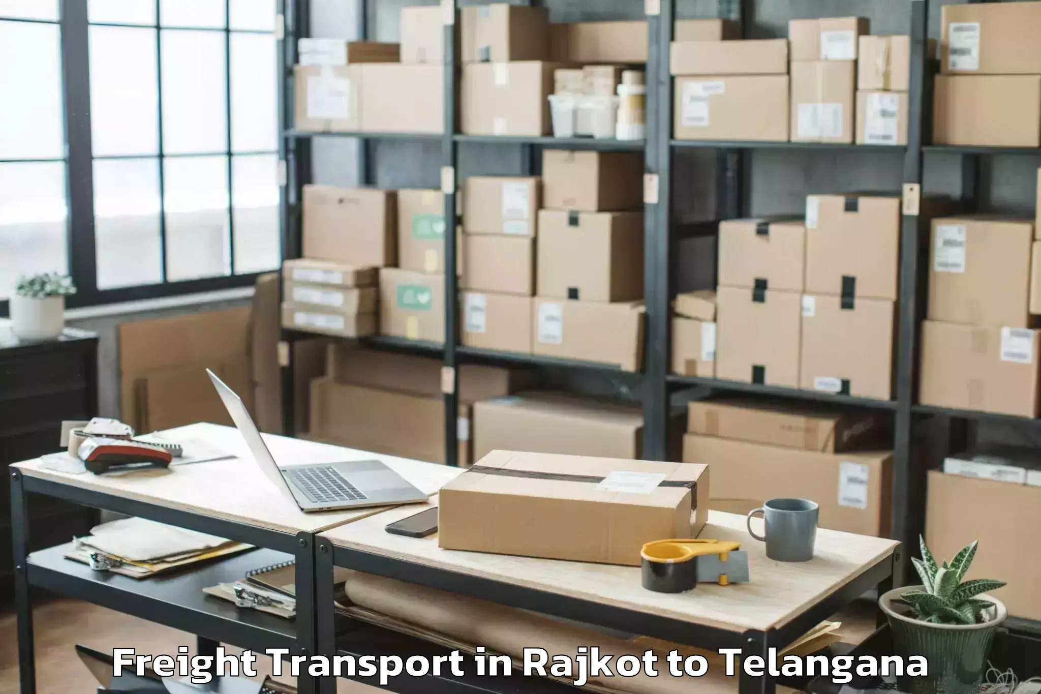 Top Rajkot to Singareni Freight Transport Available